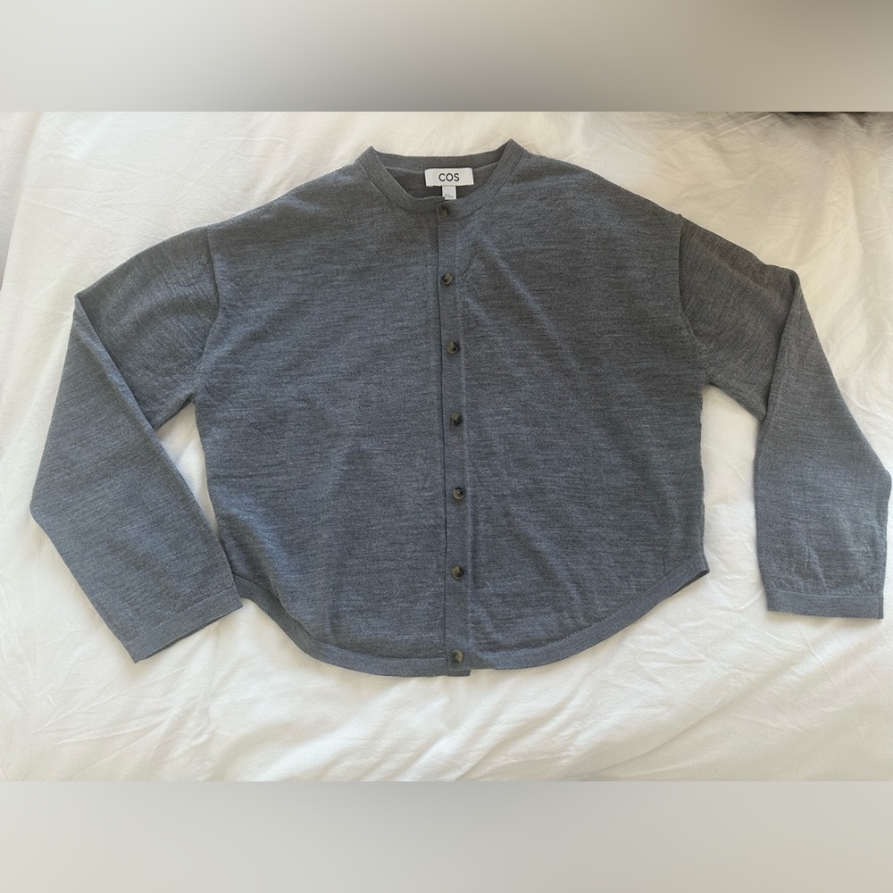 COS Circle-Cut Merino Wool Cardigan
